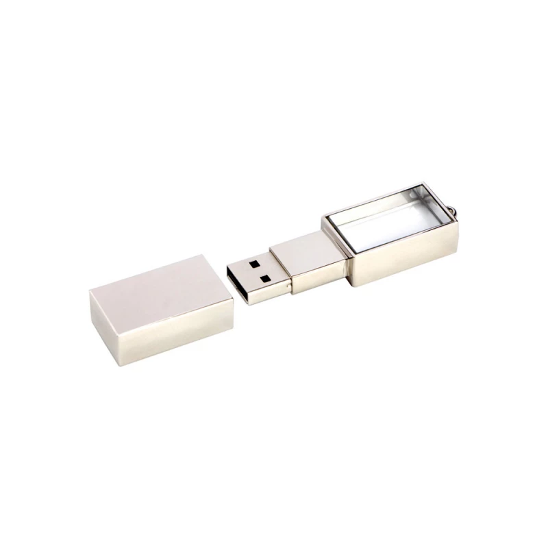 USB 2.0- флешка на 16 Гб кристалл в металле, фото 3