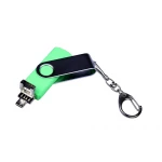 USB-флешка на 32 Гб поворотный механизм, c двумя дополнительными разъемами MicroUSB и TypeC, зеленый, арт. 6696.32.03, фото 4