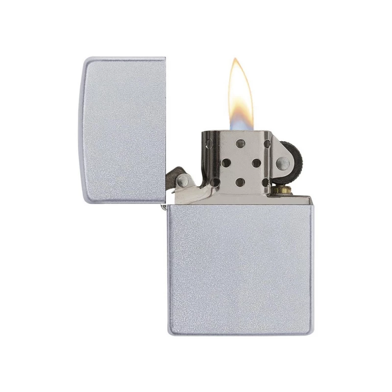 Зажигалка ZIPPO Classic с покрытием Satin Chrome™, латунь/сталь, серебристая, матовая, 38x13x57 мм, фото 5