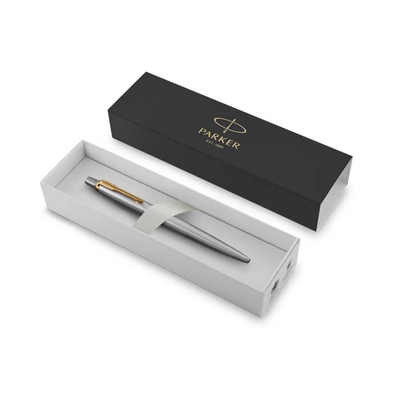 Шариковая ручка Parker Jotter Essential, St. Steel GT, стержень: Mblue, фото 4