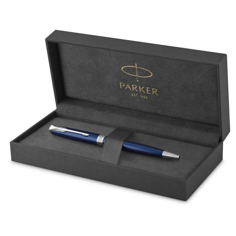 Ручка шариковая «Parker Sonnet Core Subtle Blue CT», синий/серебристый, фото 5