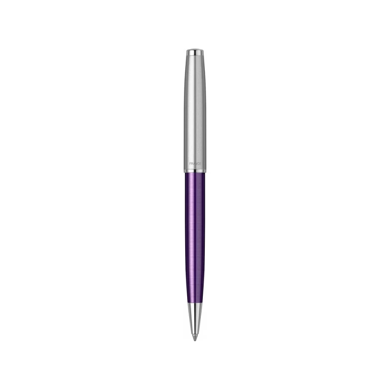 Шариковая ручка Parker Sonnet Essentials Violet SB Steel CT, цвет чернил black, перо: M, в подарочной упаковке., фото 4