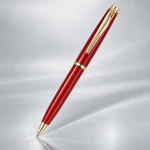 Ручка шариковая Pierre Cardin коллекция «ГАММА КЛАССИКА (GAMME CLASSIC)». Корпус - латунь с лакированным покрытием. Отделка и детали дизайна - сталь с позолотой. Цвет - красный. Упаковка E., фото 1