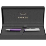 Шариковая ручка Parker Sonnet Essentials Violet SB Steel CT, цвет чернил black, перо: M, в подарочной упаковке., фото 7