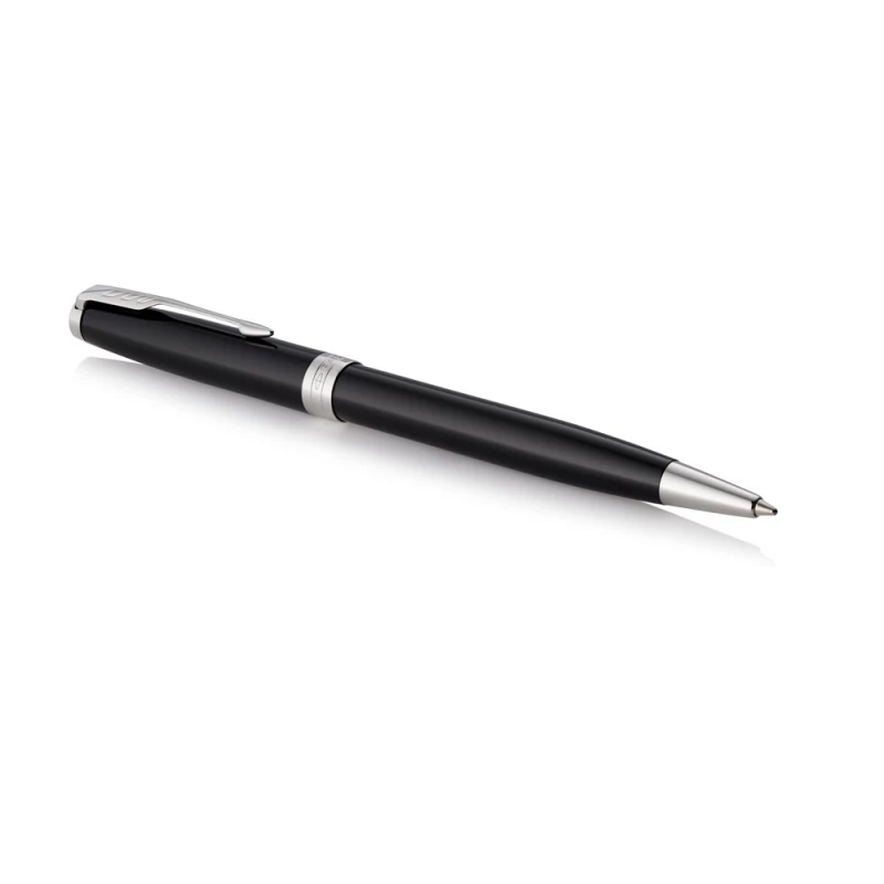 Ручка шариковая «Parker Sonnet Core Black Lacquer CT», черный/серебристый, фото 3