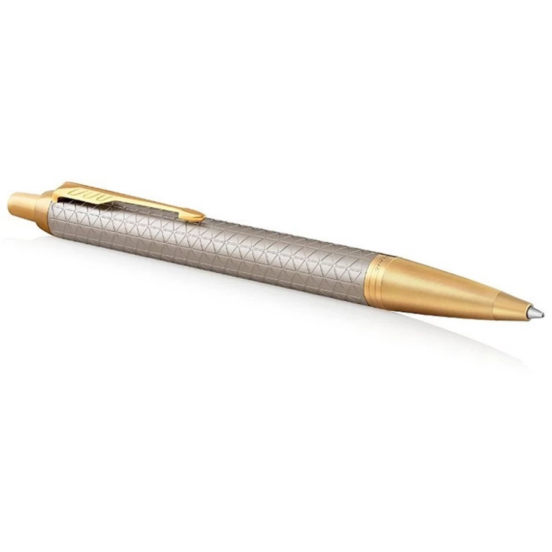 Шариковая ручка Parker IM Premium Warm Silver (grey)  GT, стержень: M, цвет чернил: blue, в подарочной упаковке., фото 4