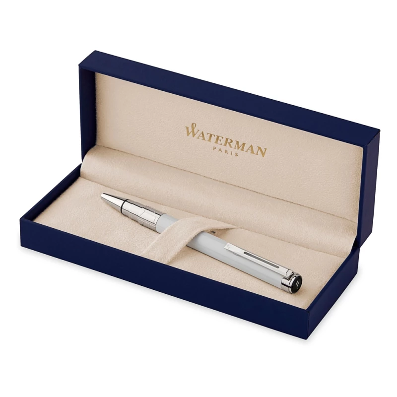 Ручка шариковая Waterman «Perspective Pure White CT M», белый/серебристый, фото 3
