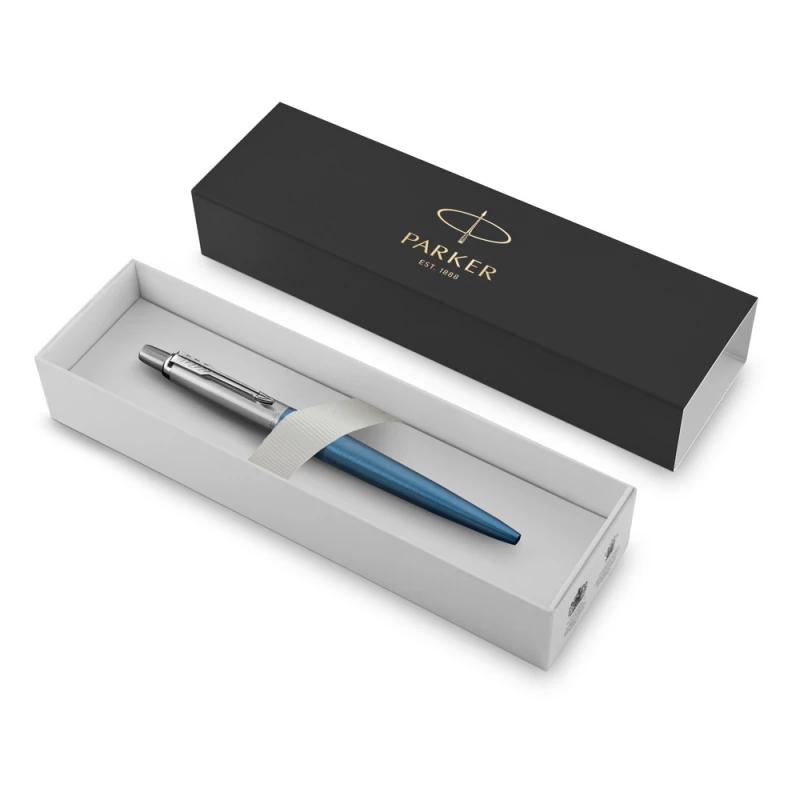 Шариковая ручка Parker Jotter Essential, Waterloo Blue CT, стержень: Mblue, фото 3