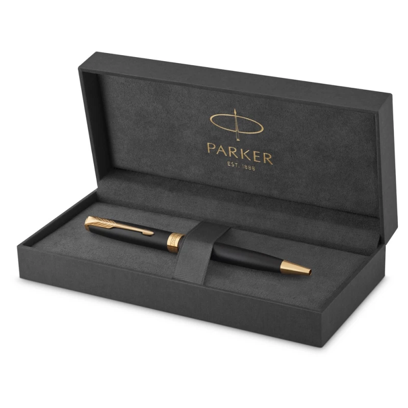 Ручка шариковая «Parker Sonnet Core Matte Black GT», черный/золотистый, фото 4
