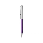 Шариковая ручка Parker Sonnet Essentials Violet SB Steel CT, цвет чернил black, перо: M, в подарочной упаковке., фото 3