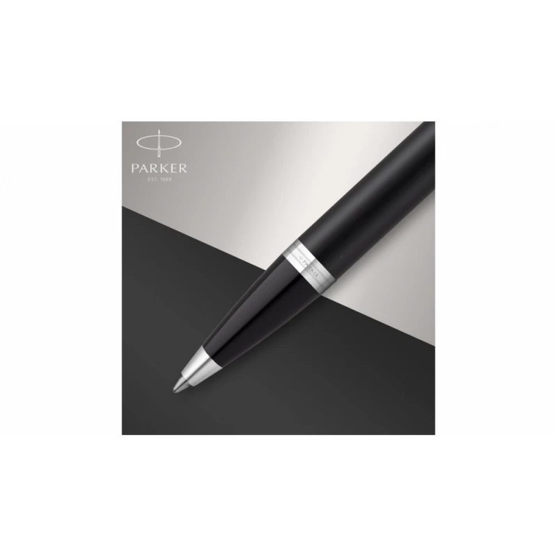 Шариковая ручка Parker IM Mat Black CT лак матовый, стержень: M, цвет чернил: blue, в подарочной упаковке., фото 7