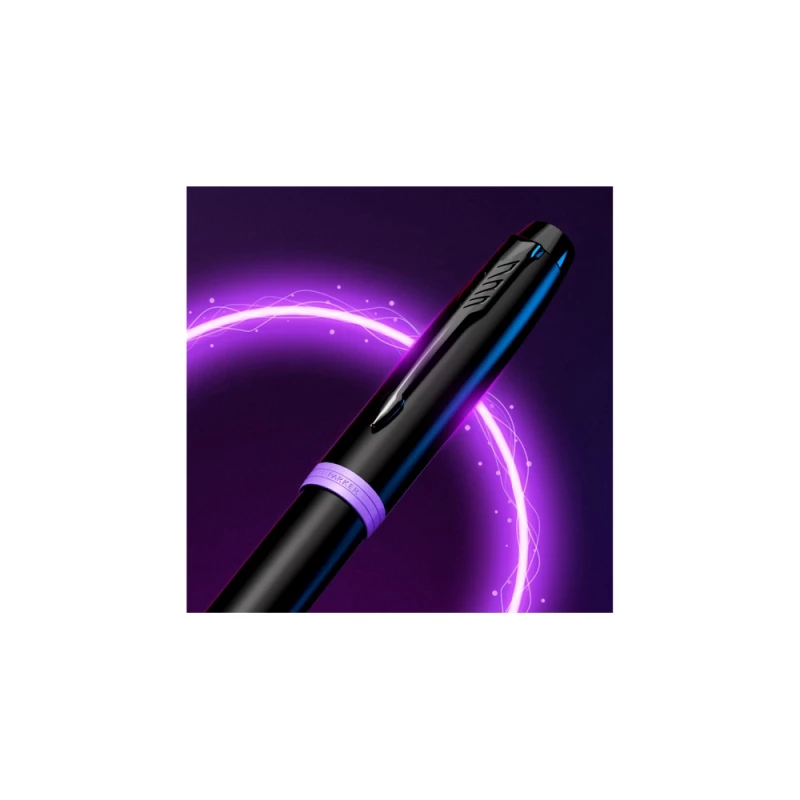 Шариковая ручка Parker IM Vibrant Rings Flame Amethyst Purple, стержень: M blue, в подарочной упаковке., фото 6