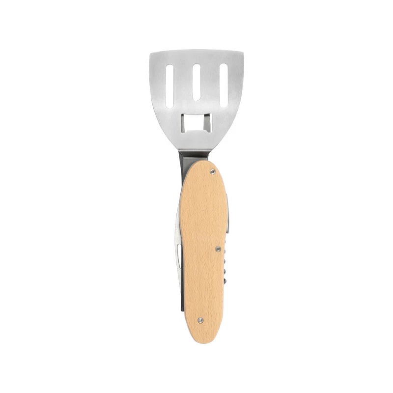BBQ мультитул Blade 5в1 с деревянными ручками, в чехле, фото 9