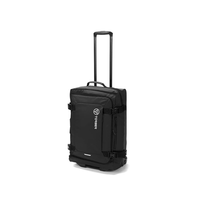 Сумка на колесах TORBER РИТМ, чёрный, полиэстер 900D с PU покрытием, 60 х 38 х 25,5 см, 57 л
