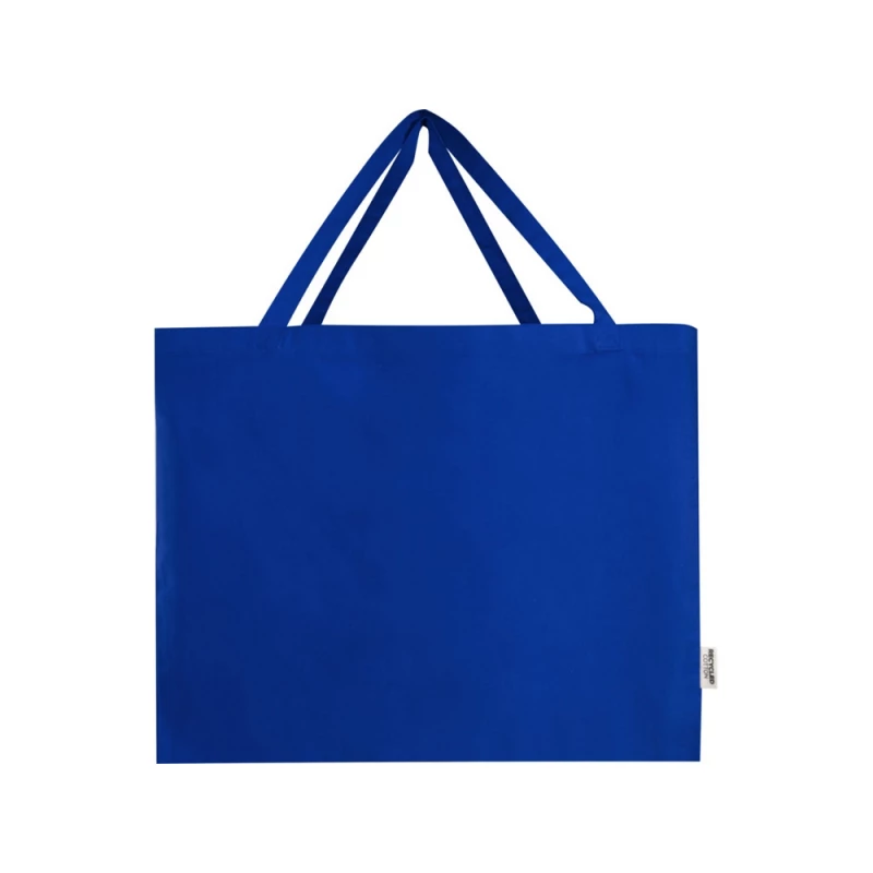 Odessa большая эко-сумка из переработанного хлопка, сертифицированного согласно GRS, плотностью 220 г/м² - Ярко-синий, фото 3