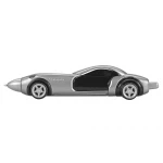 Ручка шариковая «Сан-Марино» в форме автомобиля с открывающимися дверями и инерционным механизмом движения, серебристая, фото 4