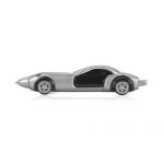 Ручка шариковая «Сан-Марино» в форме автомобиля с открывающимися дверями и инерционным механизмом движения, серебристая, фото 5