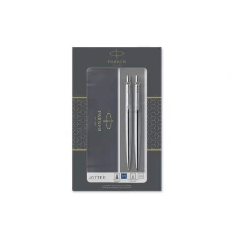 Набор «Parker Jotter Core Stainless Steel CT» ручка шариковая, карандаш механический