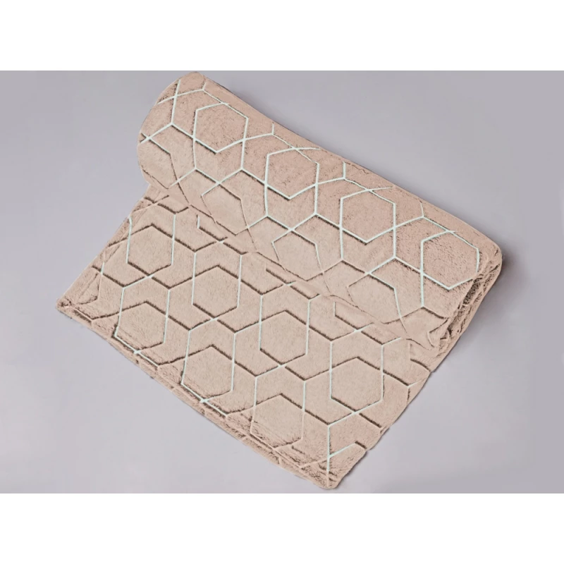 Светящийся в темноте плед Lattice бежевый, фото 4