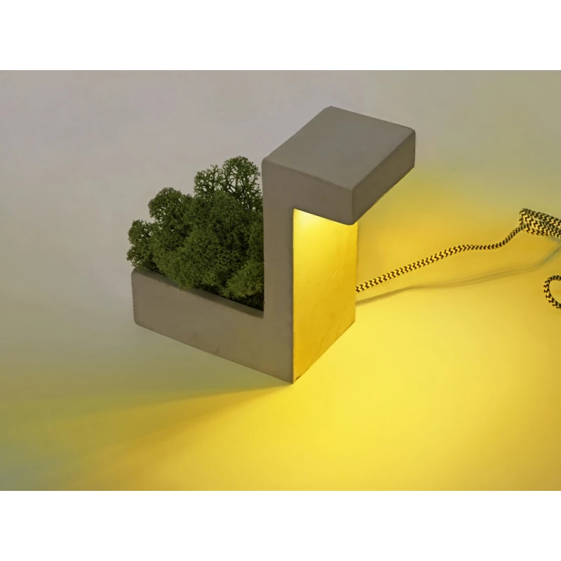 Настольная лампа из бетона «Blok Lamp», фото 4