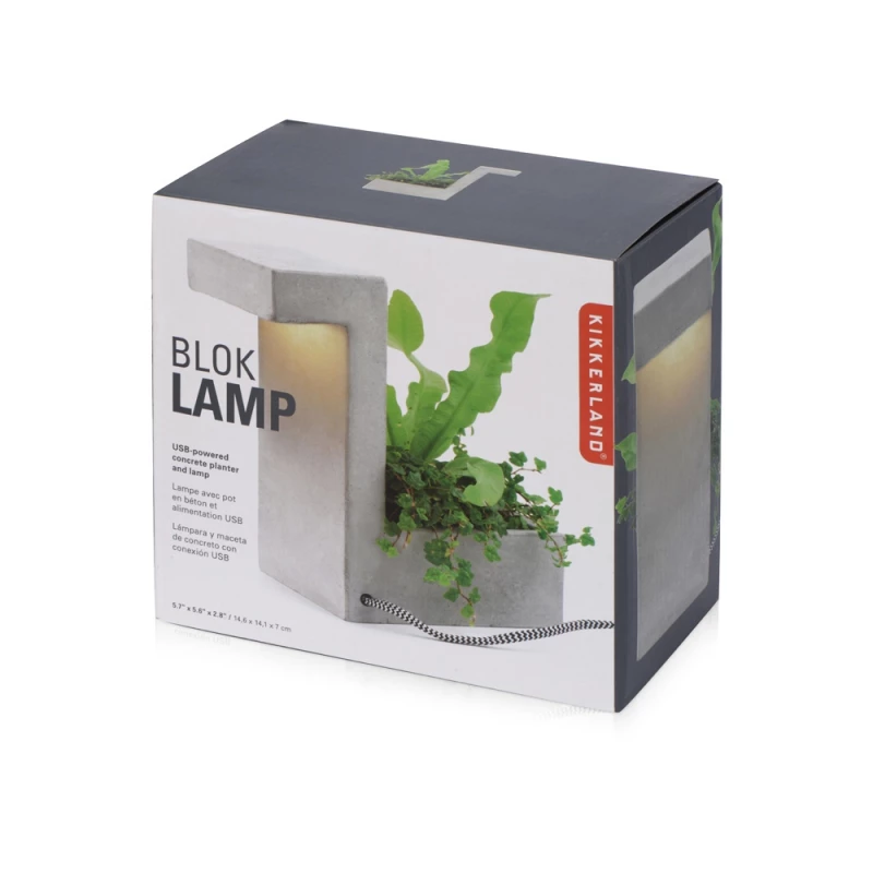 Настольная лампа из бетона «Blok Lamp», фото 8