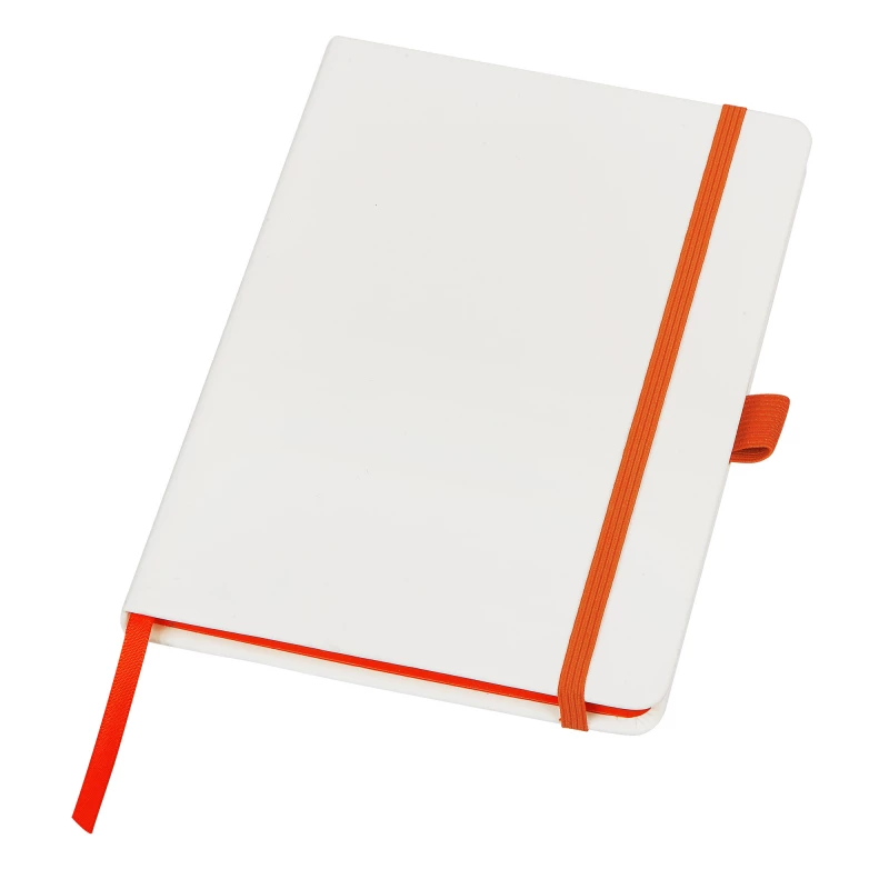 Блокнот "ColorNote White", твердая обложка A5, 80 листов, белый и оранжевый, фото 3