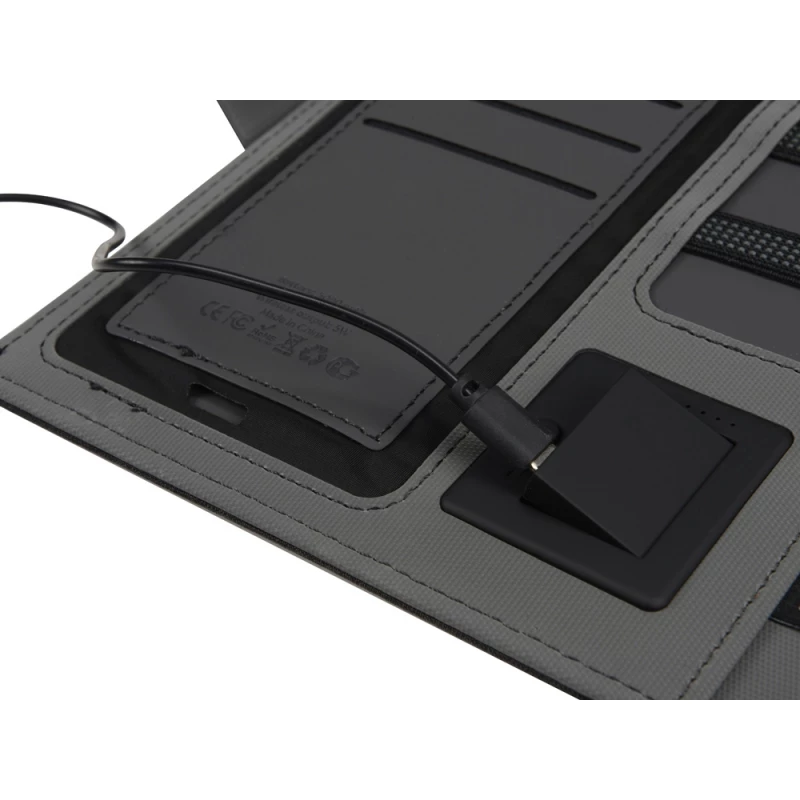 Органайзер с беспроводной зарядкой 5000 mAh "Powernote", темно-серый, фото 7