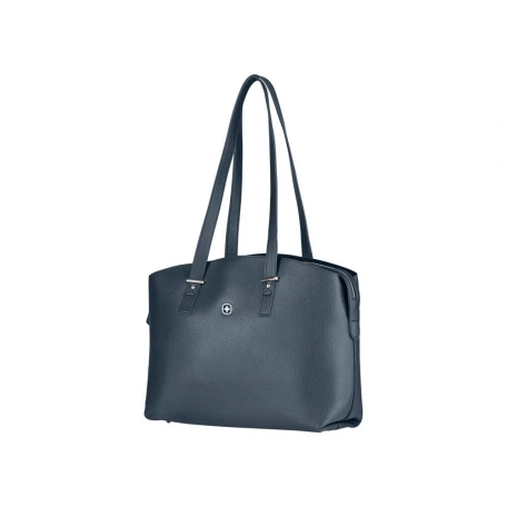 Сумка женская WENGER RosaElli с карманом для ноутбука 14", синяя, полиэстер, 37 x29x19 см
