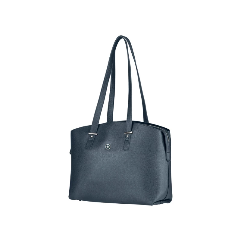 Сумка женская WENGER RosaElli с карманом для ноутбука 14", синяя, полиэстер, 37 x29x19 см