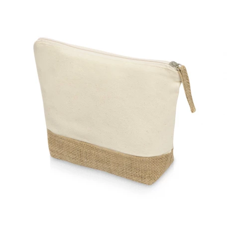 Косметичка "Jute" из хлопка и джута, натуральный