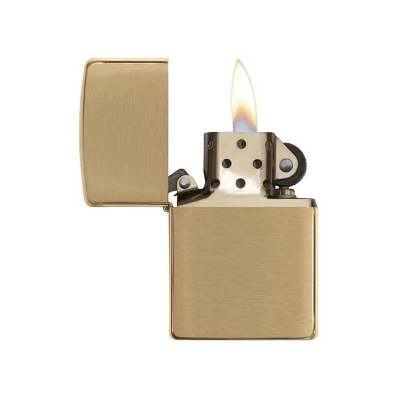 Зажигалка ZIPPO с покрытием Brushed Brass, латунь/сталь, золотистая, матовая, 38x13x57 мм, фото 3