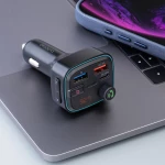 FM-трансмиттер Wave Pro, QC/PD, LED, 48Вт, ENC, Bass boost, черный, Deppa, фото 8