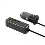 АЗУ 1 USB + 3 USB для пассажиров, QC 3.0, 7А, алюминий, графит, Deppa, фото 3