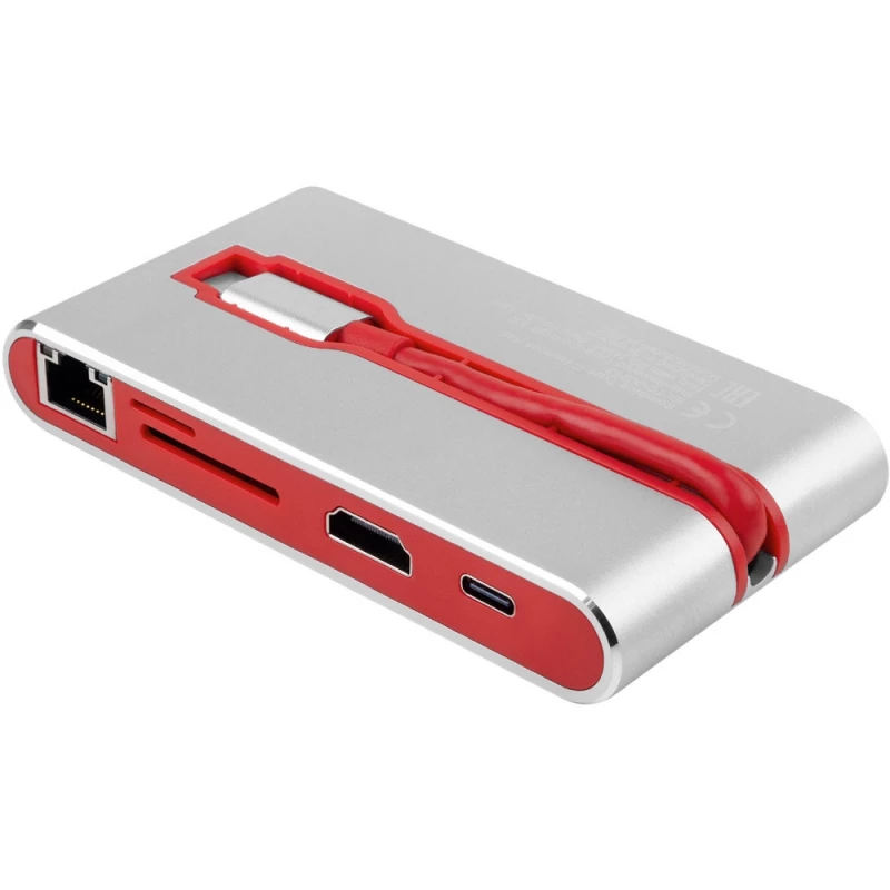 Хаб USB Rombica Type-C Hermes Red, фото 4