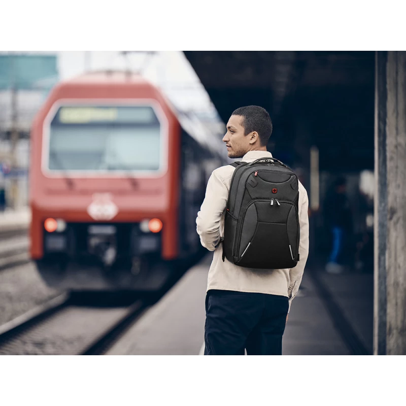 Рюкзак WENGER Cosmic 17", чёрный, переработанный ПЭТ/ПВХ/полиэстер, 34 x 23 x 49 см, 30 л, фото 10