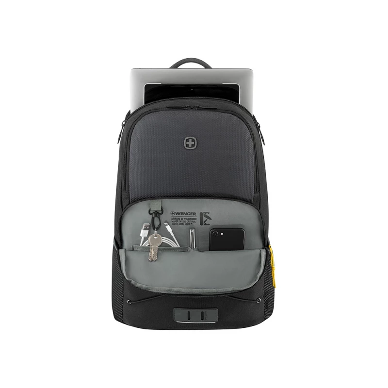 Рюкзак WENGER Trayl 15.6", чёрный, переработанный ПЭТ, 34 x 20 x 45 см, 22 л., фото 7