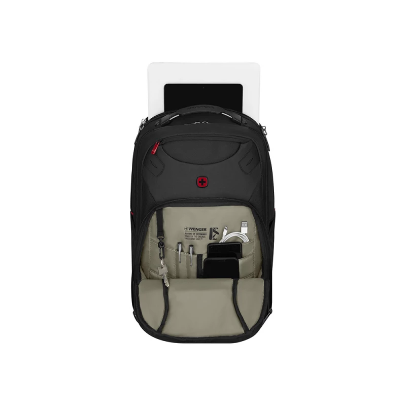Рюкзак WENGER Cosmic 17", чёрный, переработанный ПЭТ/ПВХ/полиэстер, 34 x 23 x 49 см, 30 л, фото 9