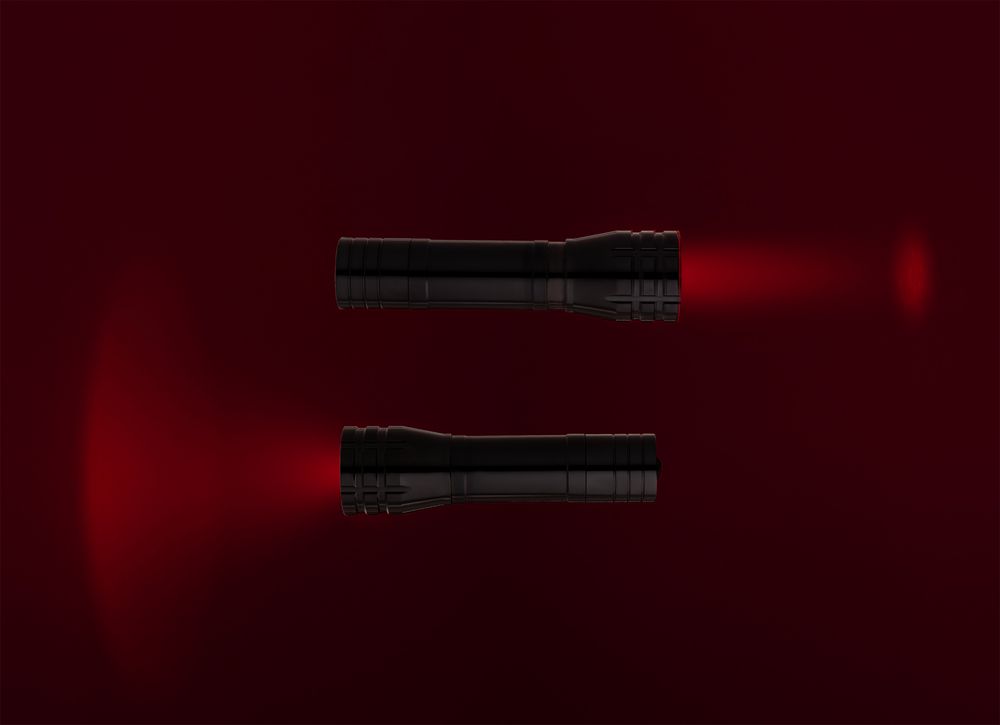 Фонарик с фокусировкой луча Beaming, черный_2