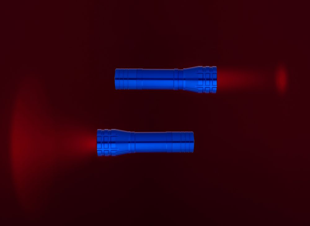 Фонарик с фокусировкой луча Beaming, синий_2
