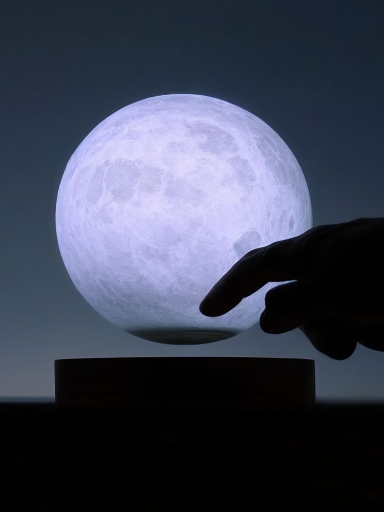 Левитирующая луна MoonFlight с пластиковой подставкой_8