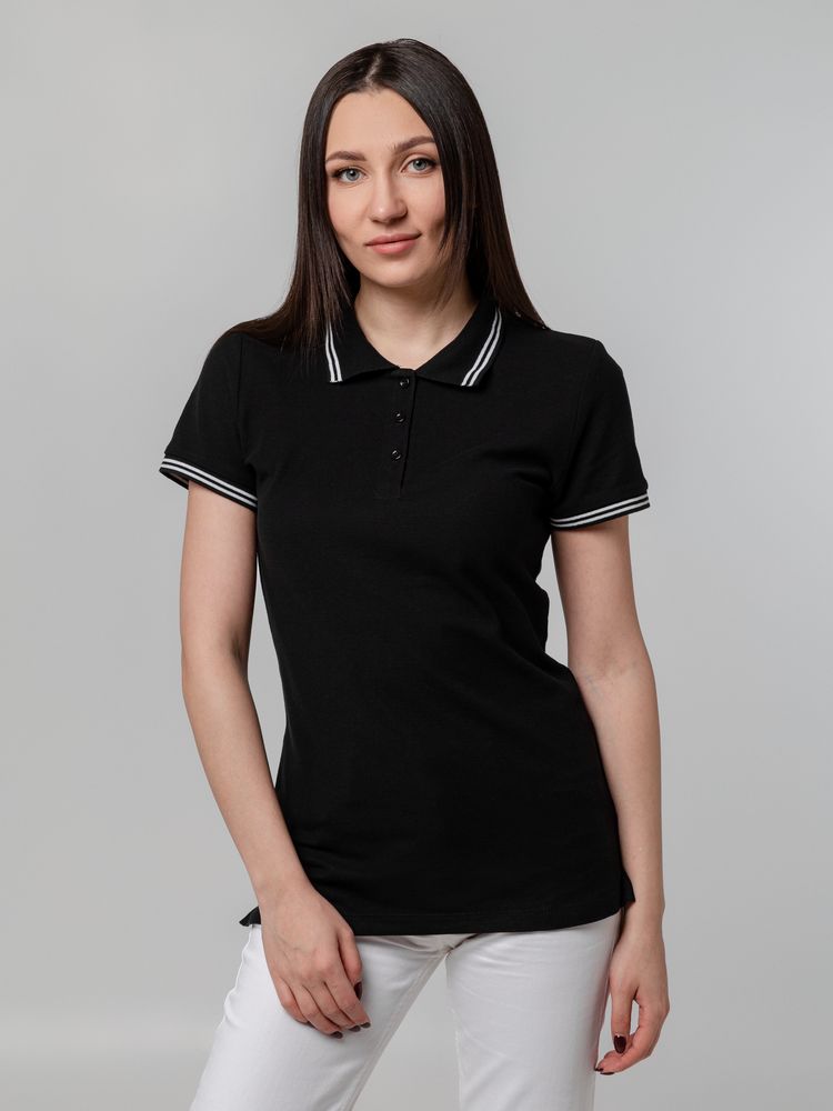 Рубашка поло женская Virma Stripes Lady, черная_4