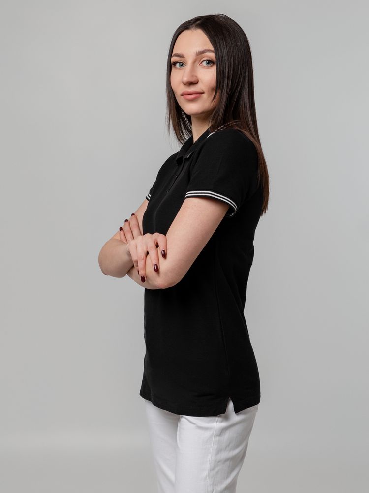 Рубашка поло женская Virma Stripes Lady, черная_5