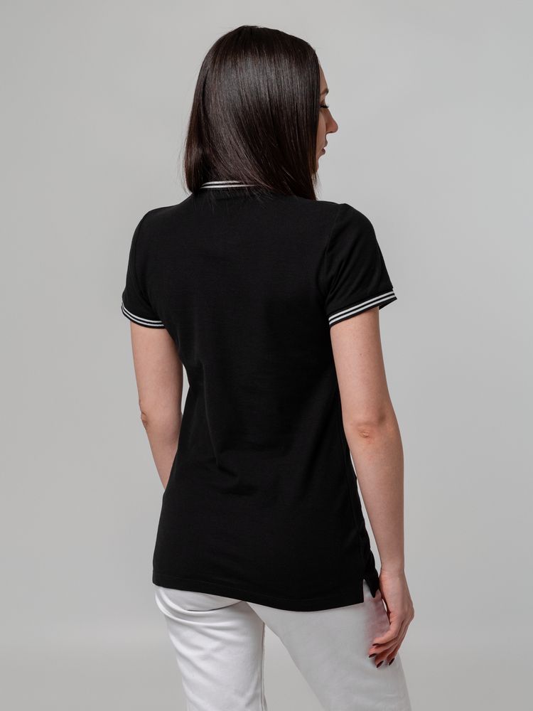 Рубашка поло женская Virma Stripes Lady, черная_6