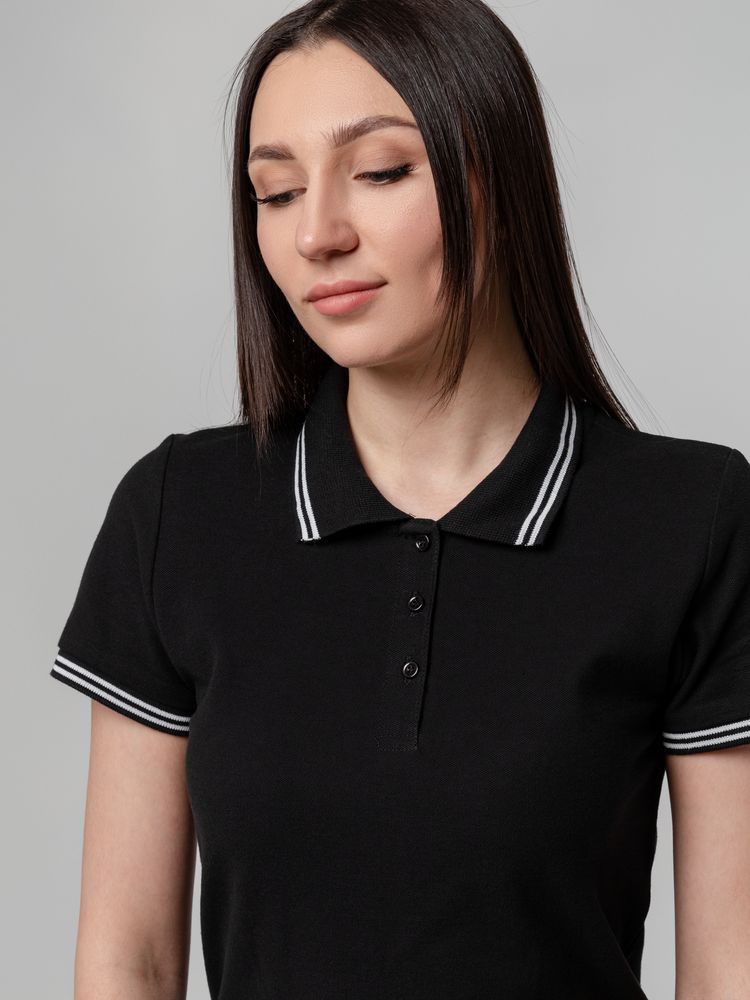 Рубашка поло женская Virma Stripes Lady, черная_7