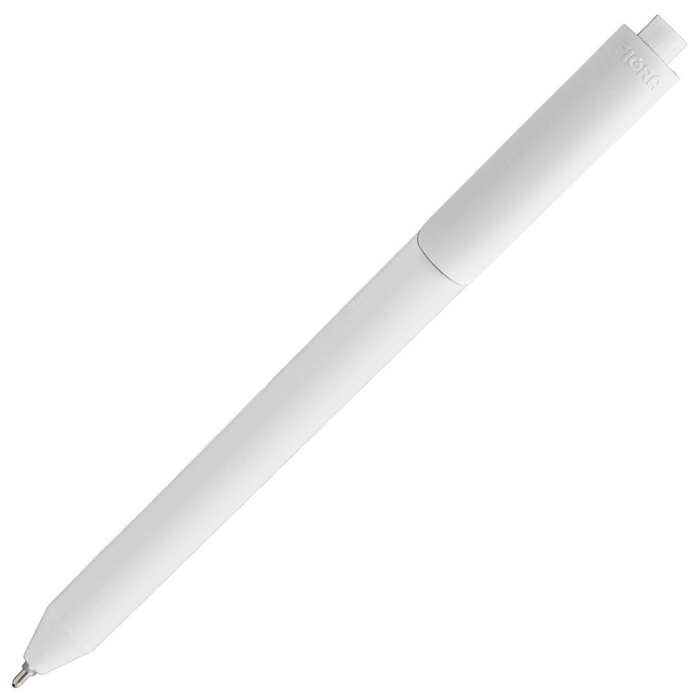 Ручка шариковая Pigra P03 Mat, белая_0