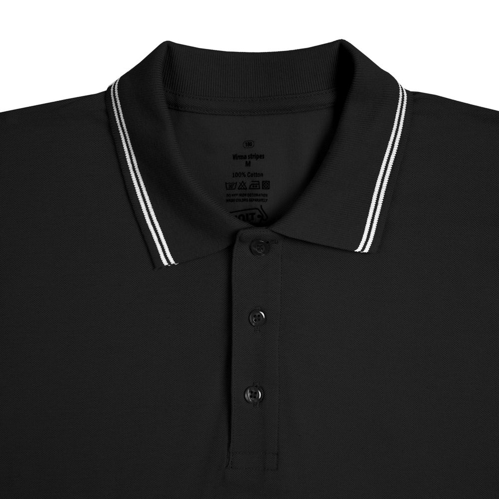 Рубашка поло Virma Stripes, черная_1