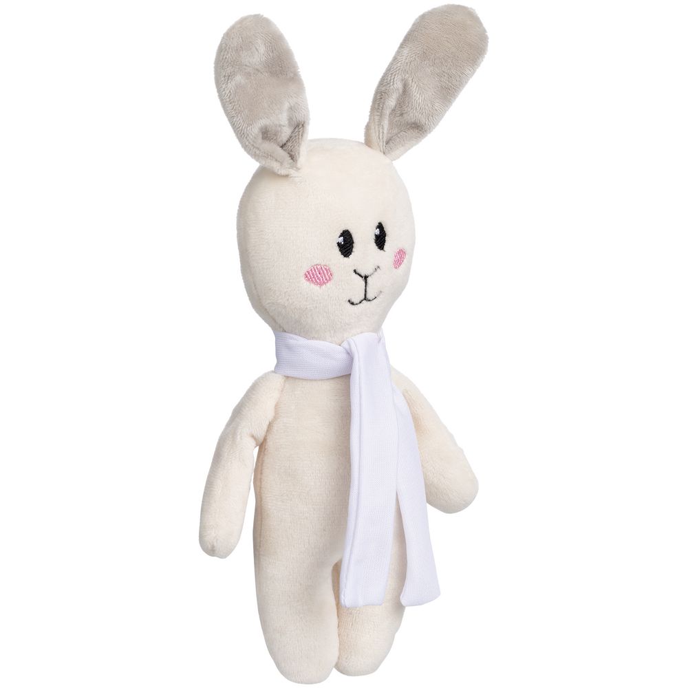 Мягкая игрушка Beastie Toys, заяц с белым шарфом_0