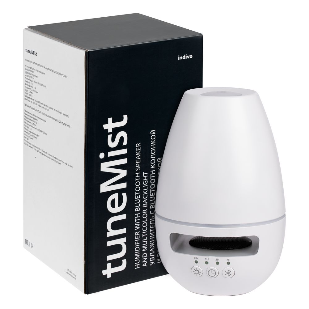 Увлажнитель с колонкой и подсветкой tuneMist, белый_8
