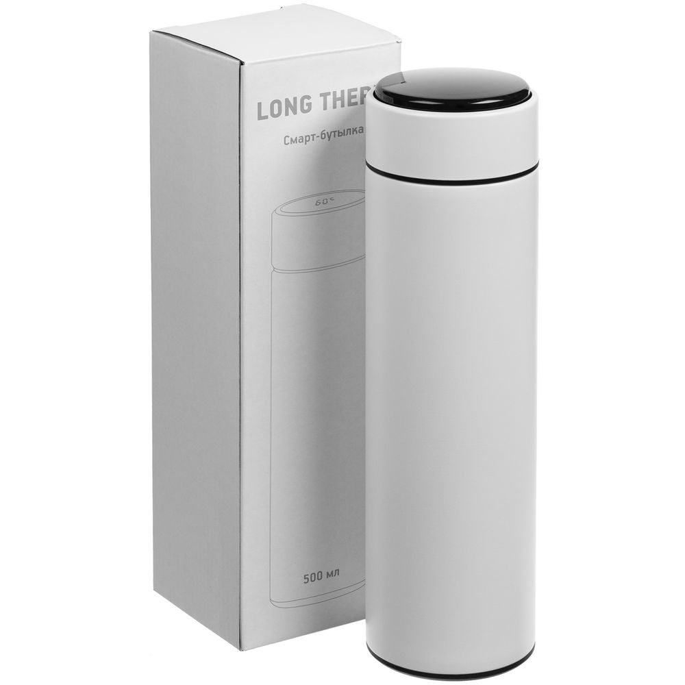 Смарт-бутылка с заменяемой батарейкой Long Therm, белая_6
