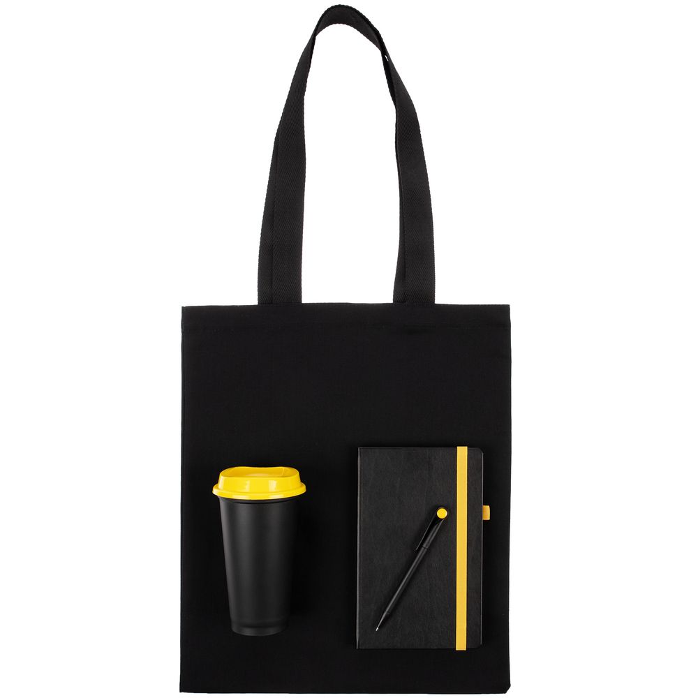 Набор Velours Bag, черный с желтым_0
